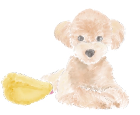 ペットのイラスト描きます 水彩ふんわりしたペットのイラストを描きます イメージ1