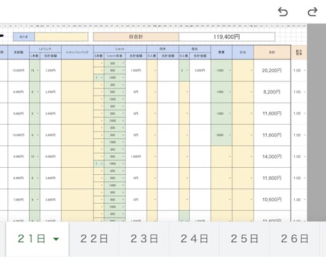 夜職向け売上給与を管理します イメージ1