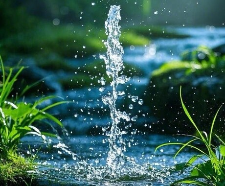 泉の写真がなかったので、画像作成します こんこんと湧き上がる泉の絵、画像になります。 イメージ1