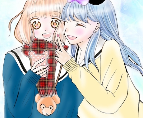 少女漫画系イラスト（主に女の子）をお描きします 少女漫画系イラスト★要望ください★修正何度でも無料 イメージ1