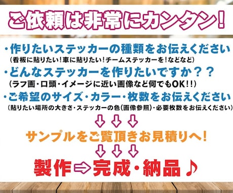 ステッカー製作いたします 店舗･看板･車･チーム･案内など様々なニーズにお応えします！ イメージ2