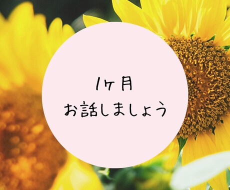 1ヶ月あなたの話し相手になります 気にしすぎてしまうあなたのお話聞かせてください イメージ1