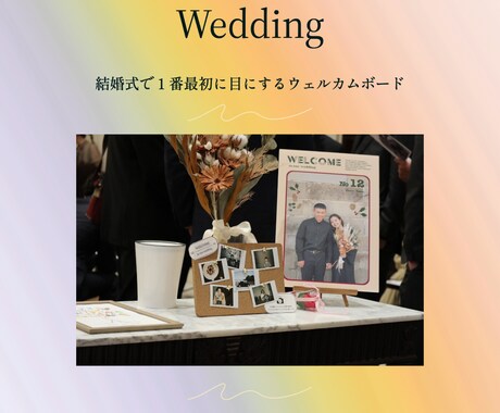 2024年結婚式のウェルカムボード作ります 結婚式準備でお疲れのあなたをサポートします イメージ2