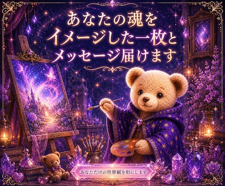 あなたの魂をイメージした一枚とメッセージ届けます あなただけの世界観を形にします イメージ1