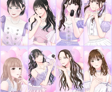 アイドルの似顔絵実績有！エモい似顔絵描きます NFTartistが映える