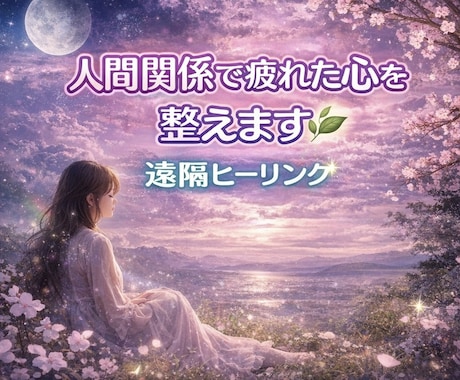人間関係で疲れた心を静かに癒します 乱れたエネルギーバランスを遠隔ヒーリングにて調整いたします！ イメージ1