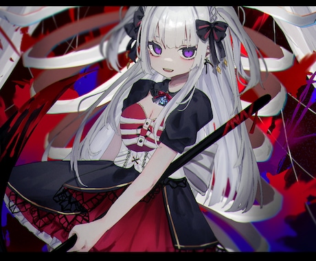 歌ってみたなどMV一枚絵作成致します ダークで唯一無二な世界観が得意です イメージ1