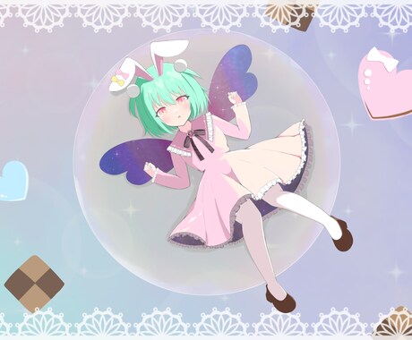 SNS用アイコンや1枚絵を描きます ふわっとした可愛らしい女の子を描きます✨️ イメージ1