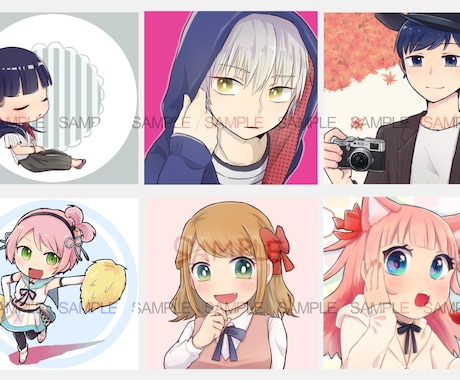 SNSのアイコンやヘッダーお描きします 自分だけのオリジナルキャラクターをアイコンにしませんか？ イメージ2