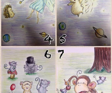 ゆるふわ系描きます 絵本を作成した事がありこちらはその時の絵本の一部です。 イメージ2