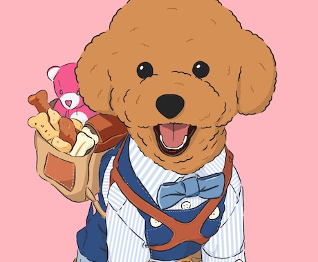 可愛い！うちの子のペット似顔絵イラスト描きます イメージ1