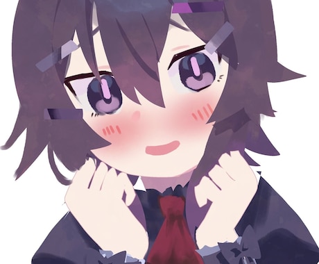 推しの照れ顔をバストアップで描きます イメージ1