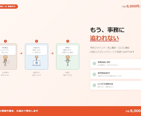 個人店の事務作業を月8,000円で代行します 個人店の裏方仕事を月8,000円で代行 イメージ2