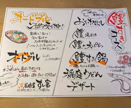 メニュー書きます 美味しそうと思っていただける字を目指してます イメージ2