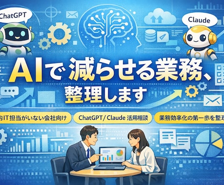 AIで業務効率化できる業務を診断します AI導入前に、まず何を減らせるか整理 イメージ1