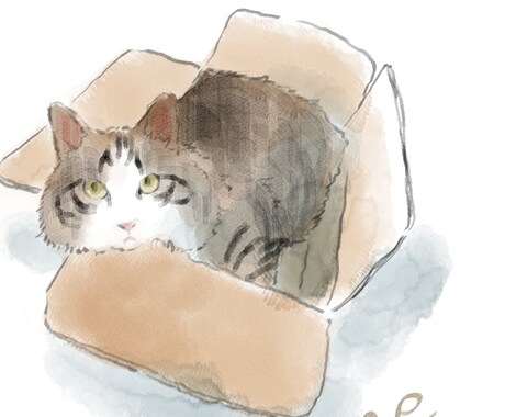ゆるふわペットさん日常絵描きます ペットさんの何気ない日常の一コマを、鉛筆線画&水彩調で！ イメージ2