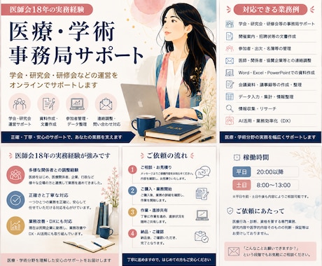 医療・学術の事務局業務をサポートします イメージ1
