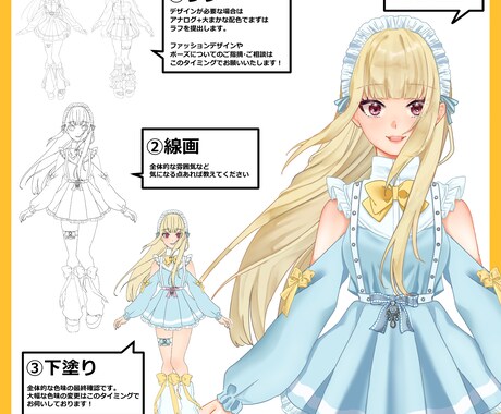 美少女イラストの制作承ります SNSや配信で使える、可愛いアイコン・立ち絵をお描きします！ イメージ2