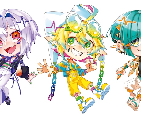 可愛いポップなミニキャラ描きます イメージ1