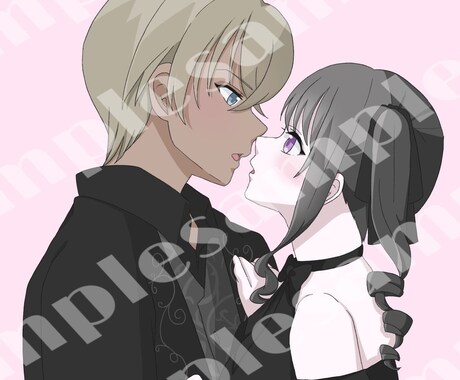 夢絵、カップルイラスト、アイコン絵、お描き致します お好みの雰囲気に合わせたイラストをお描き致します♡ イメージ2
