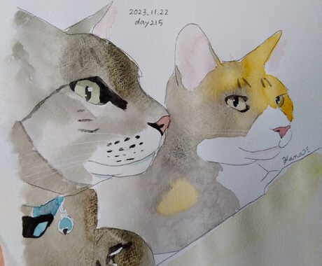 あなたのかわいいペットの水彩画を描きます 可愛いペットを水彩画にしませんか？ イメージ2
