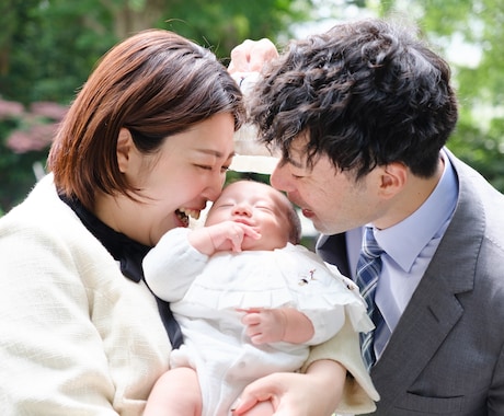 お宮参り写真や七五三写真を撮影します ご家族の大切な思い出、自然な姿を優しい写真で残します･* イメージ1