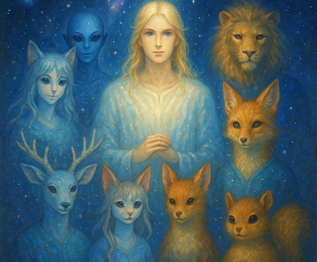 チャネリングしてイラストを描き必要な言葉届けます イラストと共に特性や人生をどう過ごせば幸せか言葉を届けます。 イメージ1