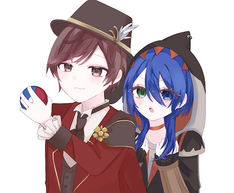 2人組の可愛すぎるペアイラスト描きます イメージ1