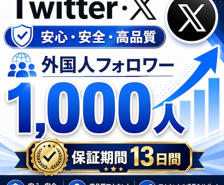 X・旧Twitterの外国人フォロワーを増加します イメージ1