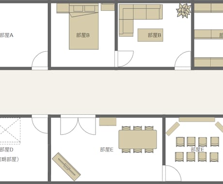 簡易的な間取り図を制作します TRPGマップ・賃貸物件用間取り図などにお使いいただけます！ イメージ2