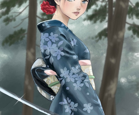 女の子イラスト描きます バストアップ、全身立ち絵などポージング指定できます。 イメージ1