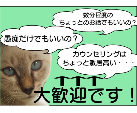 あなたのお話、なんでもお聞きします 【バリューコース】カウンセリングじゃありません、お気楽に！ イメージ1