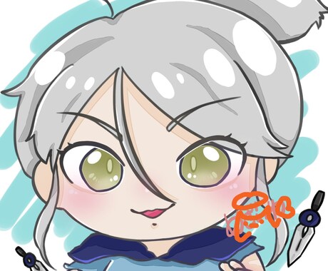SNSで使える可愛いミニキャラアイコンを描きます アイコン、以外のご依頼もご相談ください☆ イメージ2