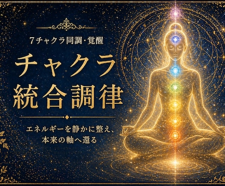 人の影響を受けやすい方へ｜7チャクラ全体を整えます 人に合わせすぎて疲れた心とエネルギーをやさしく整えます イメージ1