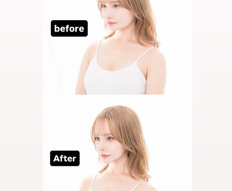 即納可!最安値!写真加工2枚1000円でします 人物の写真を綺麗に可愛く、かっこよく加工します！即納品可〇 イメージ2