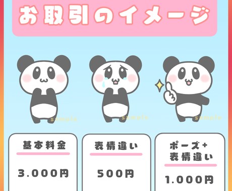 背景２枚付でお買い得！ゆるかわ動物アイコン描きます ブログやSNSなどで使える♪あなただけの素敵なアイコン☆ イメージ2