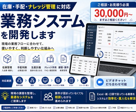 業務に合わせたWinアプリWebアプリを開発します 在庫・手配・ナレッジ管理に対応 イメージ1