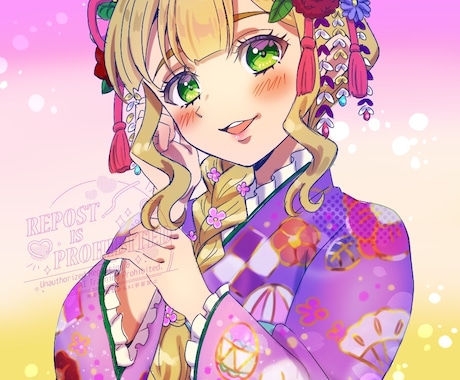 人物を可愛くお描きします SNS・アイコン・配信活動・グッズ化・ご鑑賞用などに是非！ イメージ1