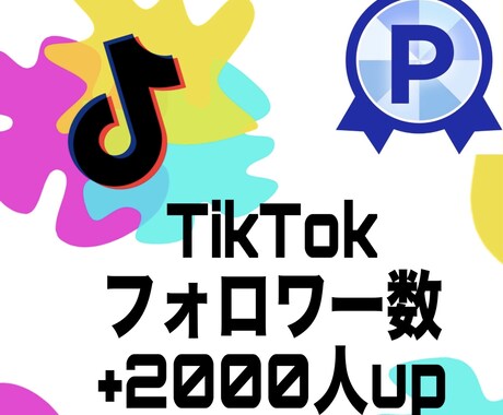 TikTokのフォロワーを2000人増やします TikTokいいね再生の他にもセーブシェアなども御座います イメージ1