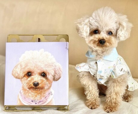 リアルなペット油彩絵画を製作します 完全オーダーメイド☆愛くるしい姿を形にしませんか？ イメージ2