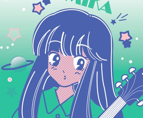 SNSアイコン80〜90年少女漫画風描きます ♡80〜90年代少女漫画風SNSアイコン♡ イメージ2