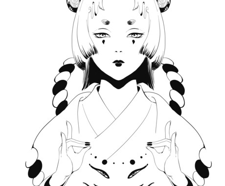 ポップな白黒のイラスト描きます アイコン・グッズ・挿絵・似顔絵にも。ぜひご相談ください！ イメージ2