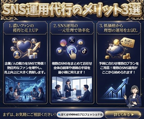 全SNS運用代行コンサルタント承ります 売上を創る「まるっとお任せSNS運営」 イメージ2