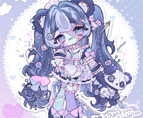 ゆるかわミニキャライラストお描きします オーダーメイドでミニキャライラストを制作します！ イメージ1