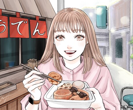 繊細で美しい背景込みのイラスト制作させて頂きます 表紙や挿絵、サムネイルなど商用にもお使いください。 イメージ1