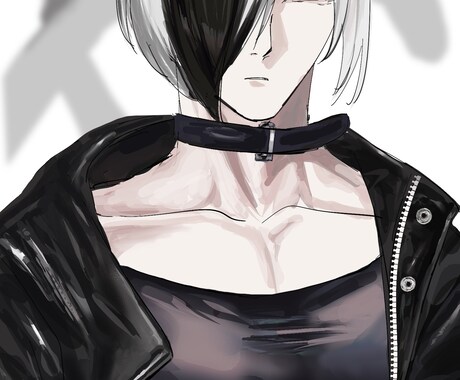 SNSアイコン描きます バストアップのみのカッコいいイラスト仕上げます! イメージ2