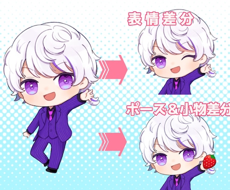 ミニキャライラスト描きます アイコン、ヘッダー、サムネ等お好きな用途にご利用いただけます イメージ2