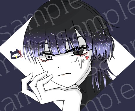 SNSアイコン作成します キラキラした目を惹くイラストが得意です イメージ2