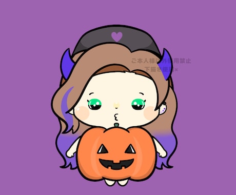 ハロウィン 量産描きます かぼちゃに入ってるイラスト描きます イメージ1
