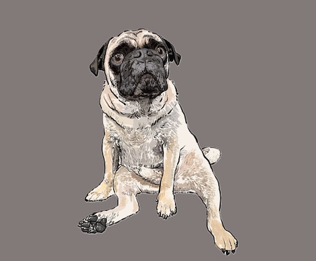 写真から犬の似顔絵を描きます お気に入りの表情の「ワンちゃんの写真」から似顔絵を描きます イメージ2